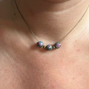 Painted bead necklace